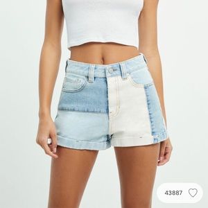 PacSun Hopper Patch Denim Mom Shorts